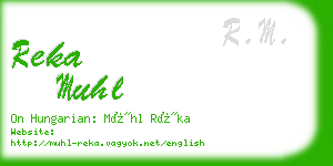 reka muhl business card